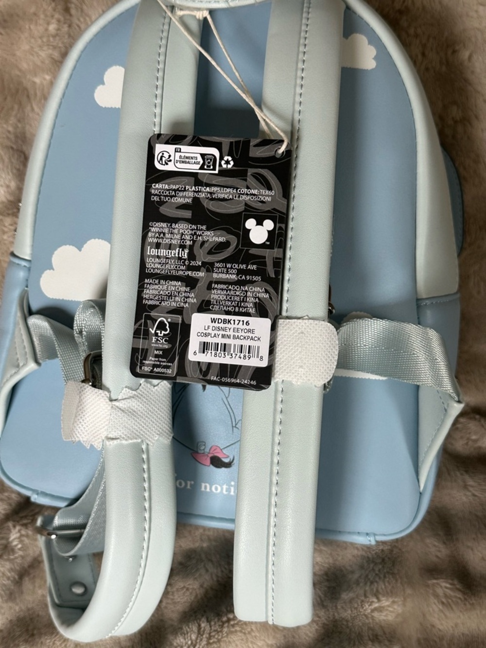 Loungefly Disney Eeyore Mini Backpack – NWT 💙 - Picture 8 of 15